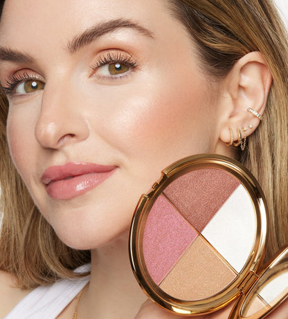 💝Last 3 hours 60% off⏰eye & cheek palette - eyeshadow and highlighter makeup (with Detachable Brush)